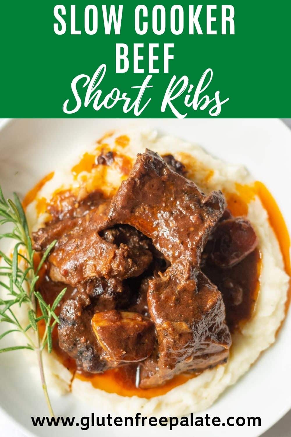 pinterest pin collage for slow cooker beef short ribs