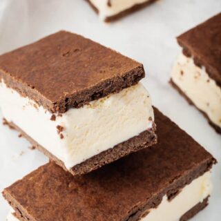 side view of a gluten-free ice cream sandwich