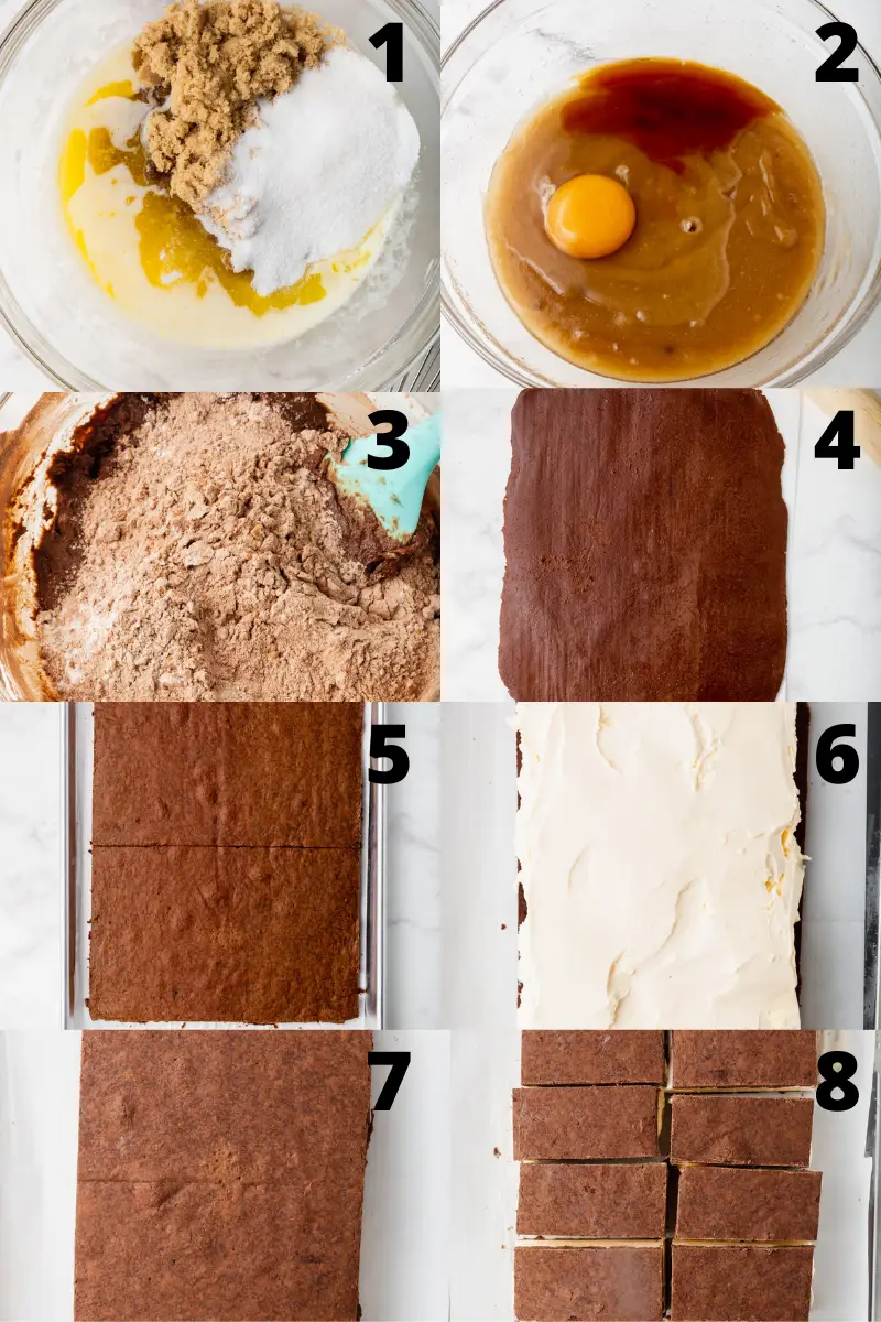 a collage of 8 photos showing how to make gluten-free ice cream sandwiches
