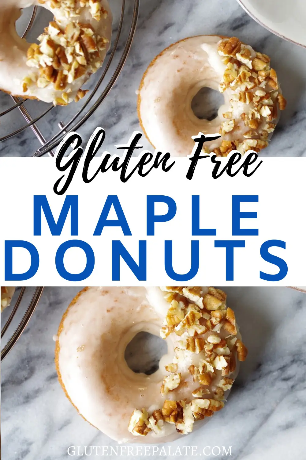 pinterest pin for gluten free maple donuts