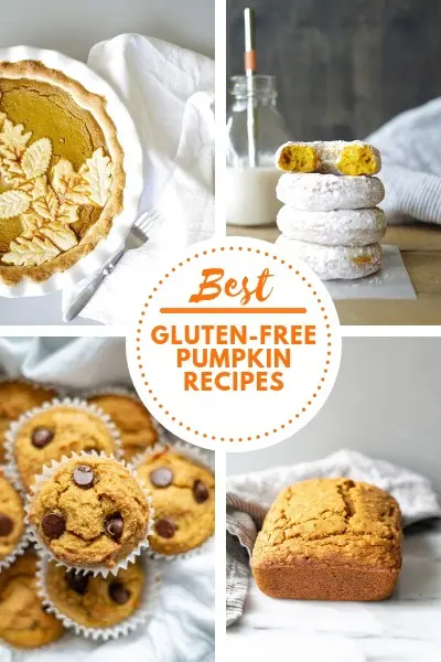 Collage of four photos for best Gluten-Free Pumpkin Recipes