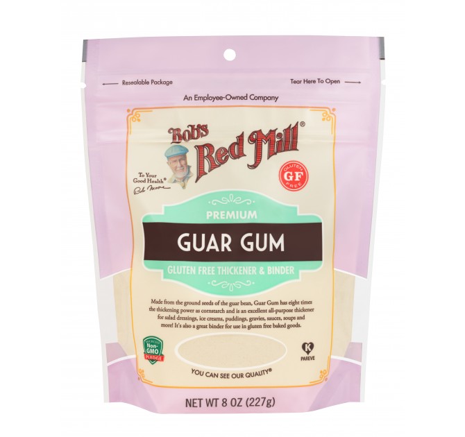 photo of a bag of guar gum on a white background