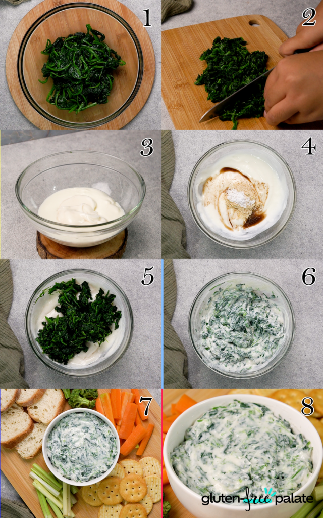 Gluten-free spinach recipe step by step.