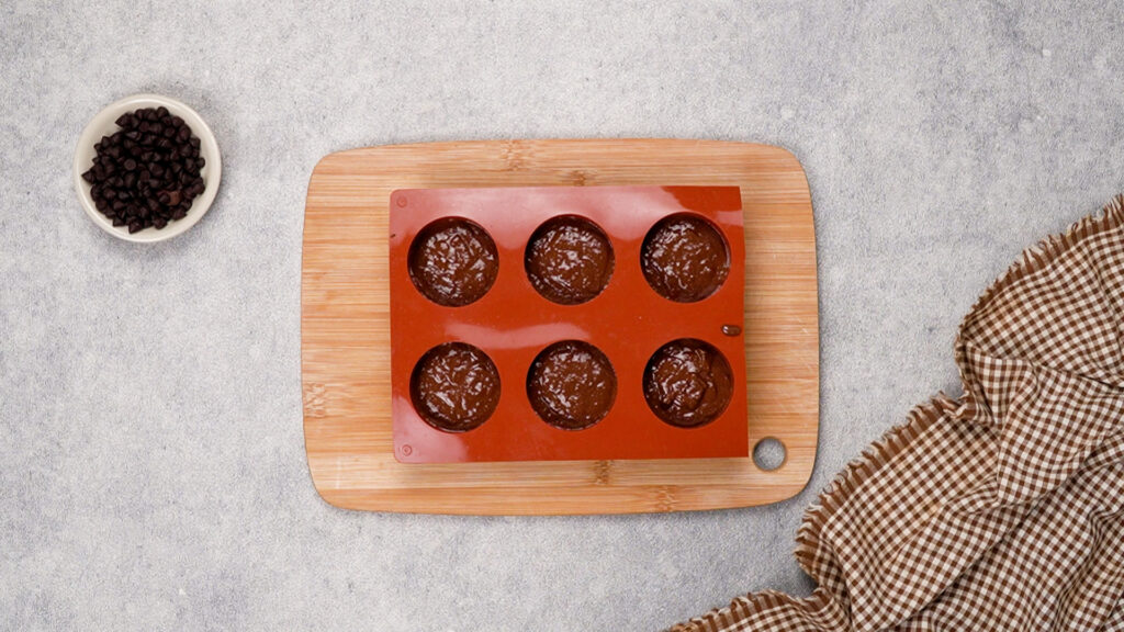 Put them into the silicone baking tray.