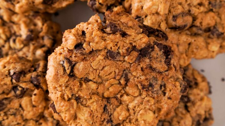 Close up of Gluten-Free oatmeal cookies.