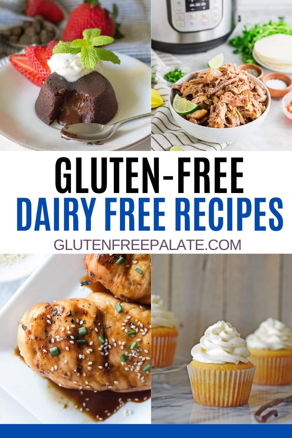 a pinterest pin collage for Gluten-Free Dairy-Free recipes