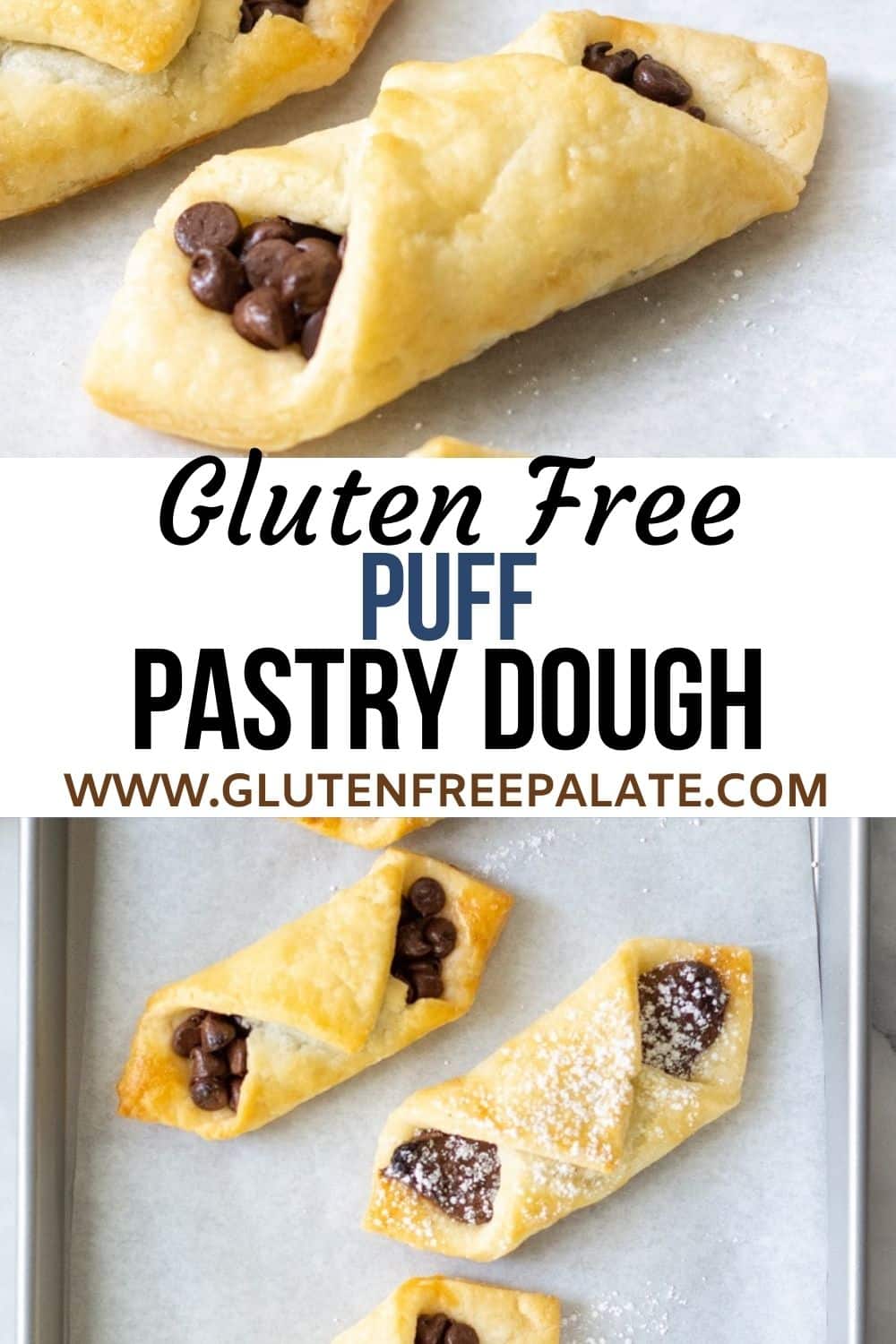 pinterest pin collage for gluten free puff pastry