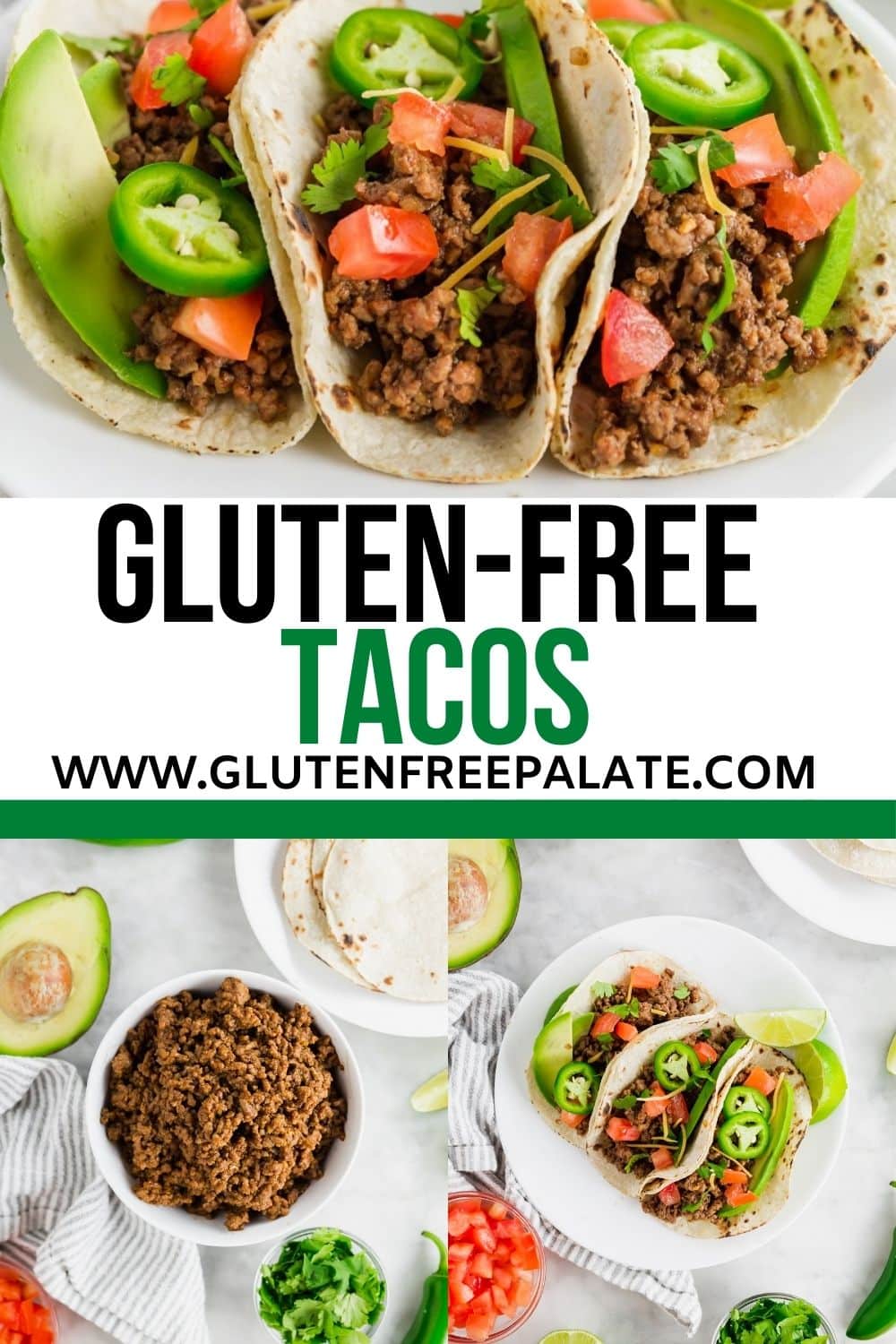 pinterest pin collage for gluten free tacos