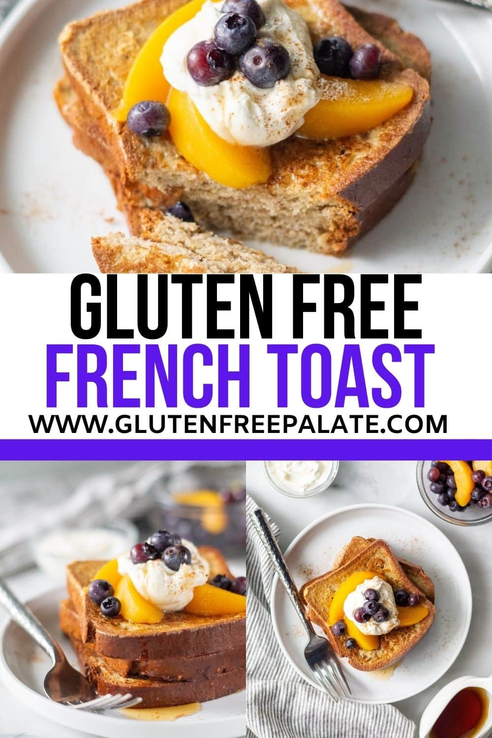  pinterest pin collage för glutenfri fransk toast