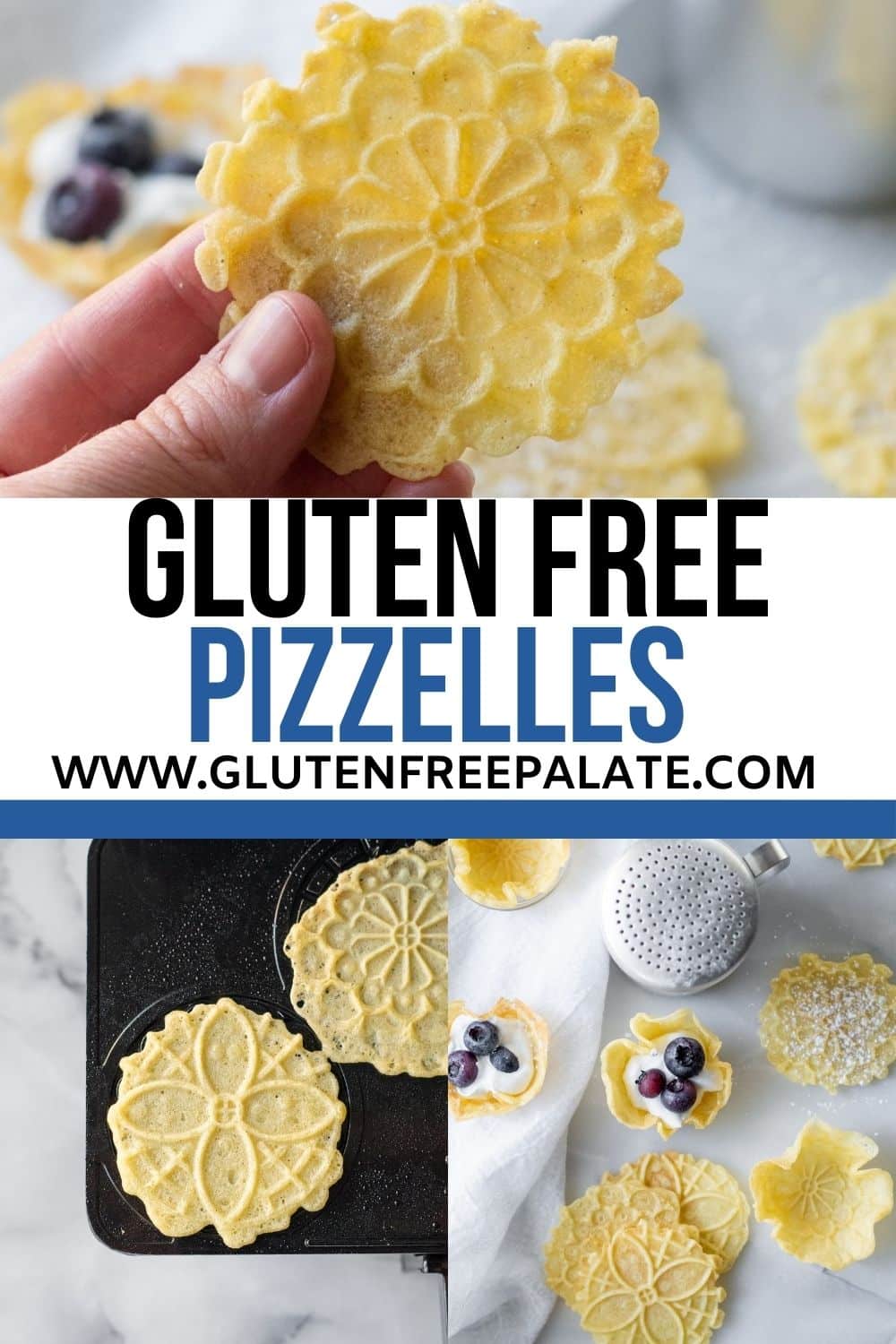 pinterest pin collage for gluten free pizzelle