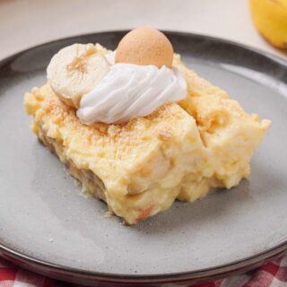 Gluten-Free Banana Pudding on a plate.