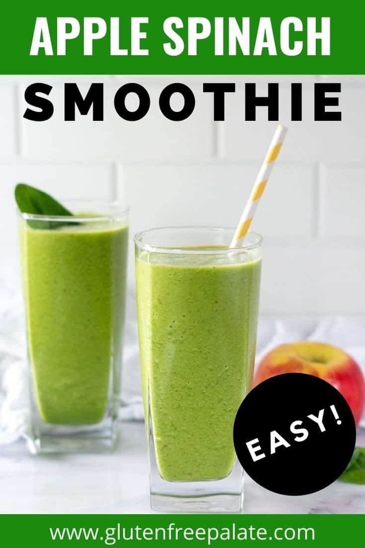 apple spinach smoothie pinterest pin