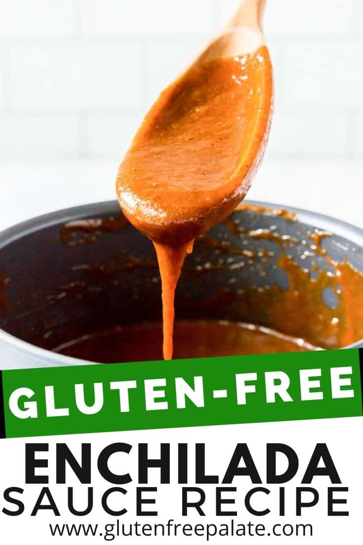 pinterest pin collage for gluten free enchilada sauce