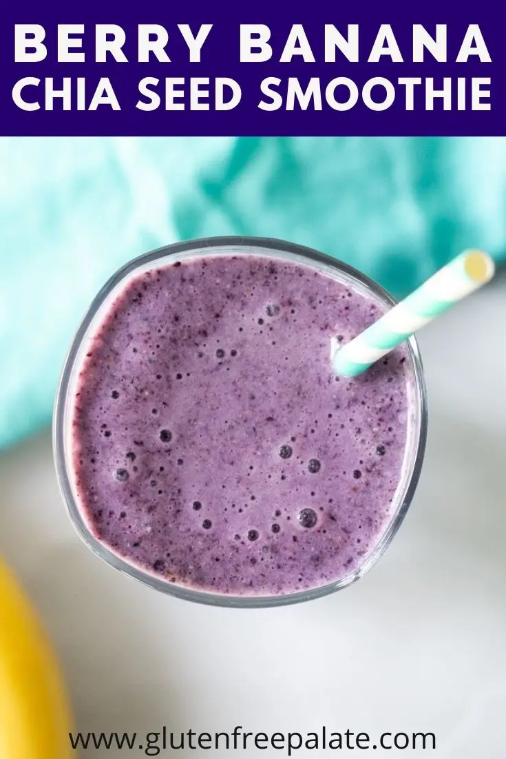 pinterest pin collage for chia seed smoothie