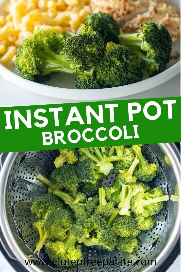 pinterest pin collage for instant pot broccoli