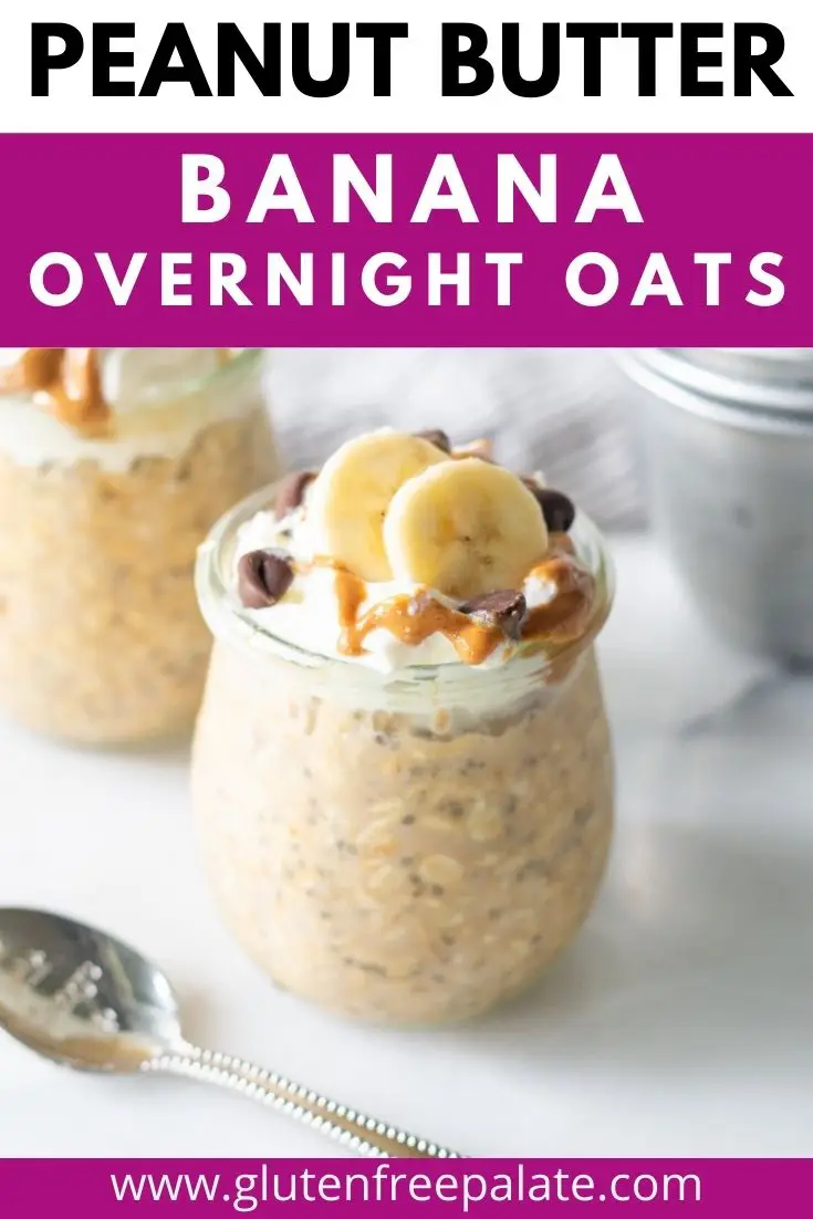 pinterest pin collage for peanut butter overnight oats
