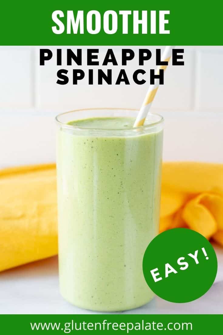 pineapple spinach smoothie pinterest pin collage