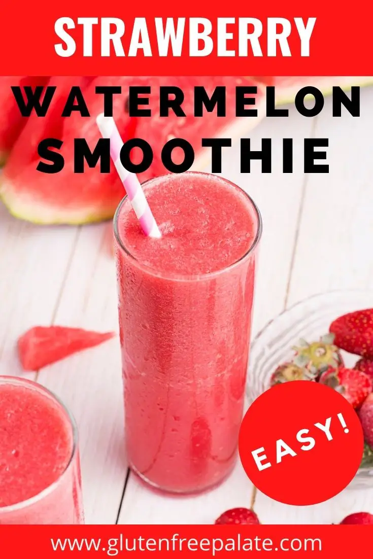 pinterest pin collage for watermelon smoothie