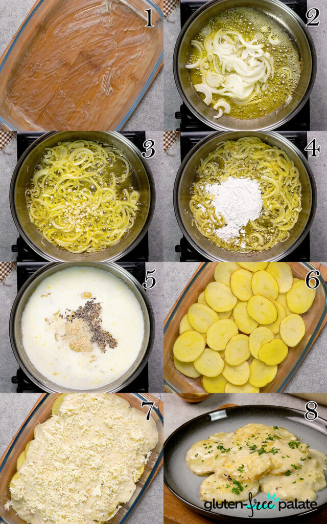 Gluten-Free Scalloped Potatoes step by step.