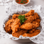 Recipe for crispy gluten-free chicken tenders.