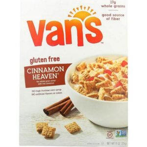 Van's Cinnamon Heaven cereal box.