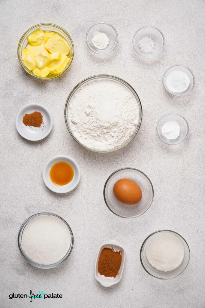 The ingredients used in this gluten-free snickerdoodles recipe. Photo by Gluten-Free Palate.