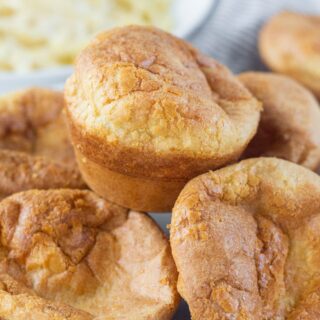a plate of gluten free popovers