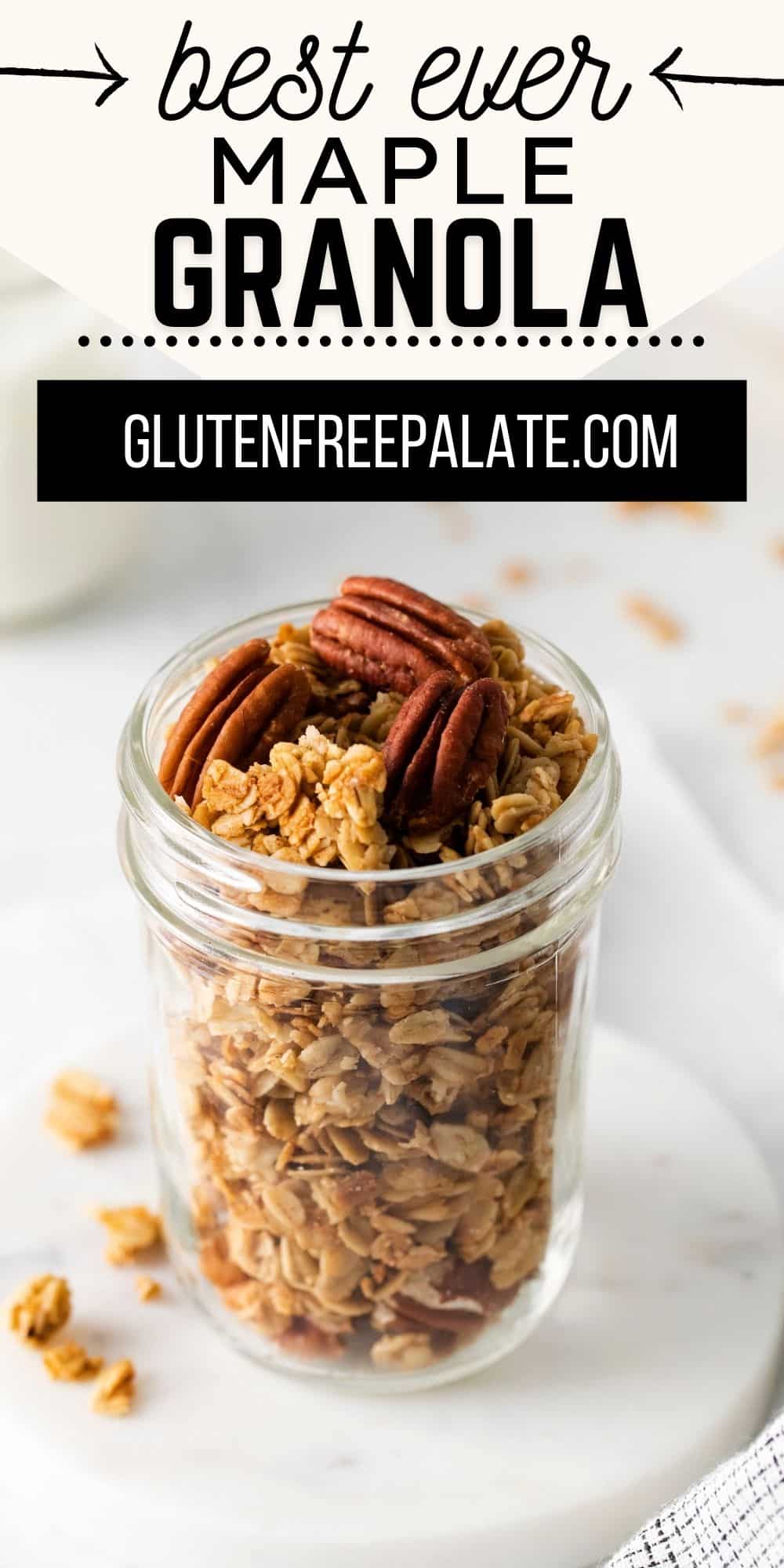 pinterest pin collage for gluten-free vegan granola