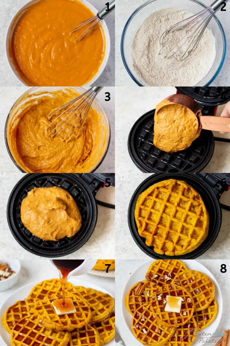 Gluten-Free Pumpkin Waffles Process