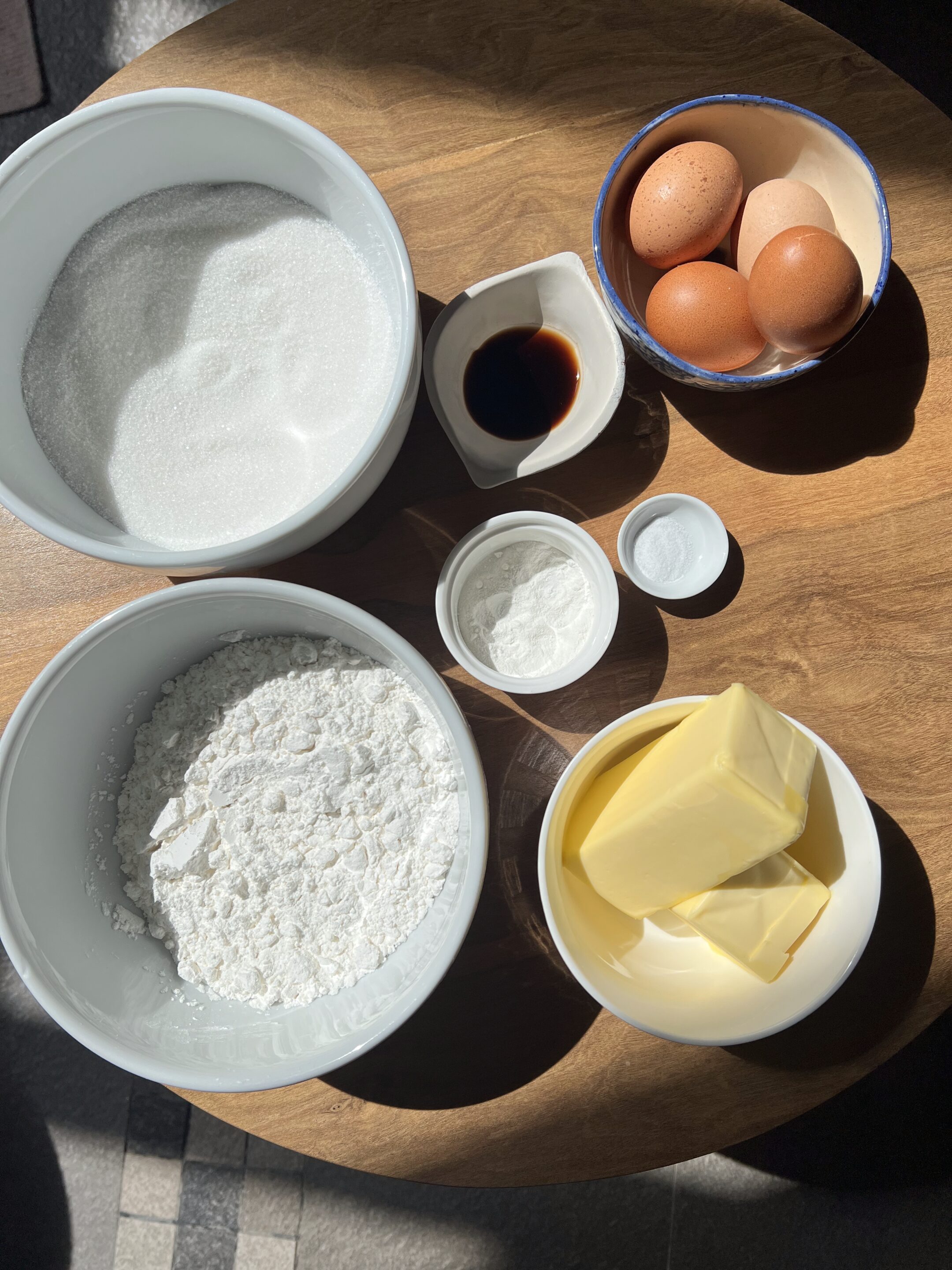 Ingredients for Gluten-Free Sponge Cake.