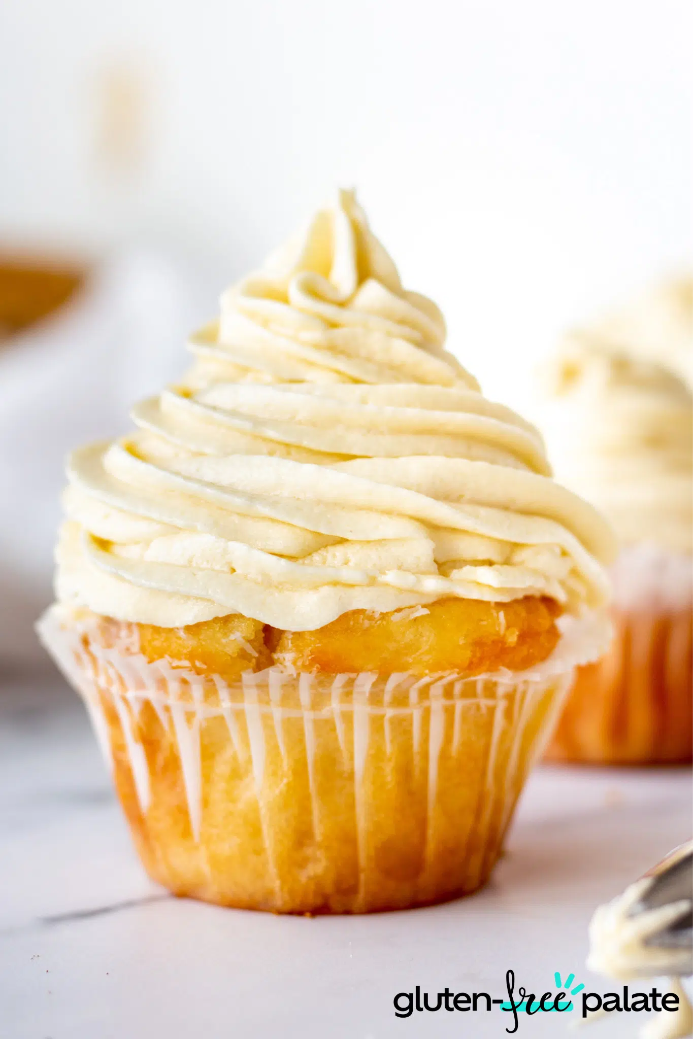 Gluten-Free Buttercream Frosting on a cupcake.