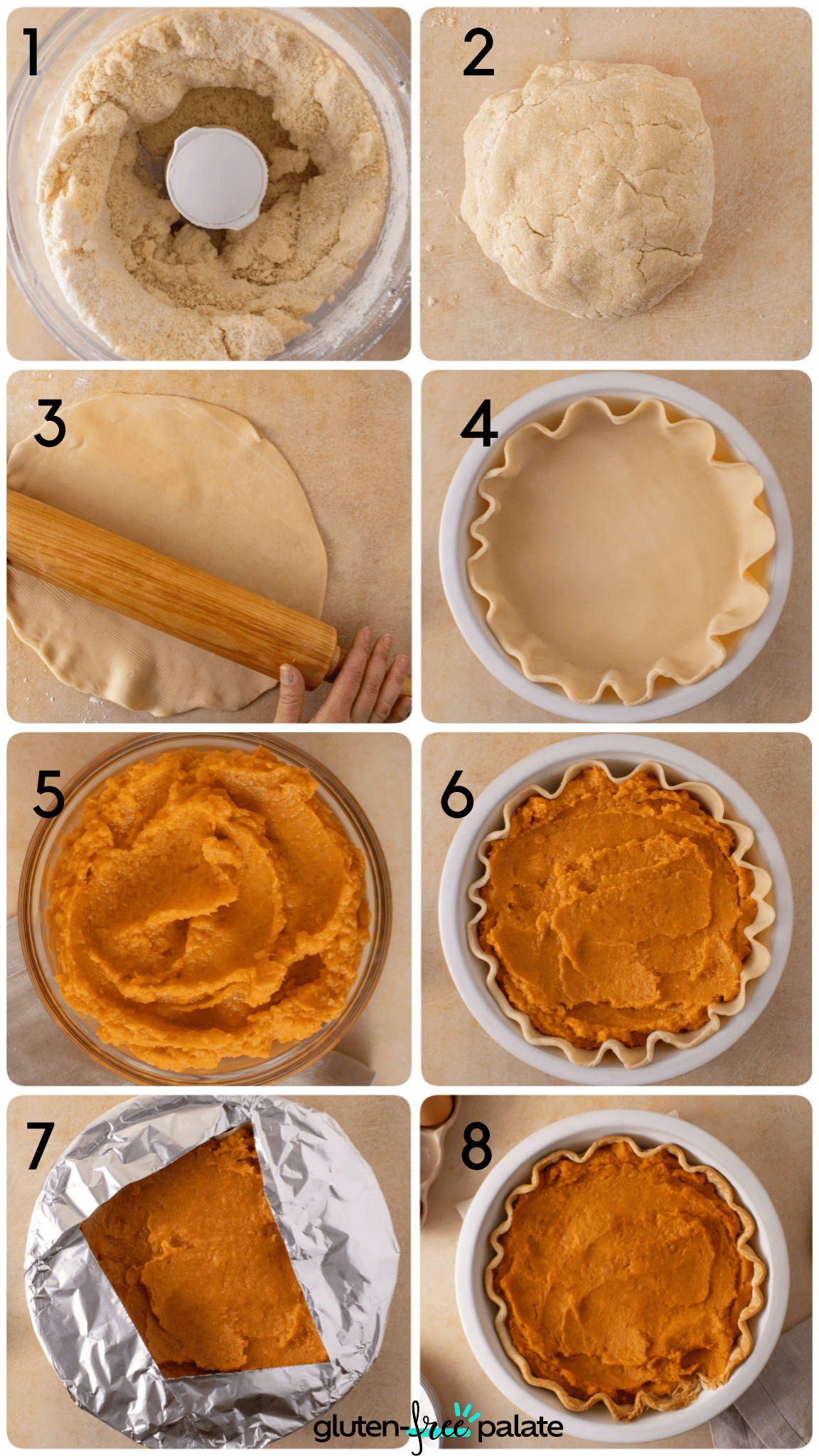 Gluten-Free Sweet Potato Pie process steps