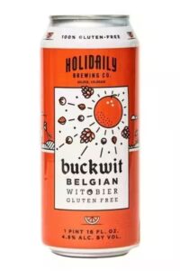 Holidaily Brewing -Holidaily Favorite Buckwit Belgian Witobier - best gluten-free beer
