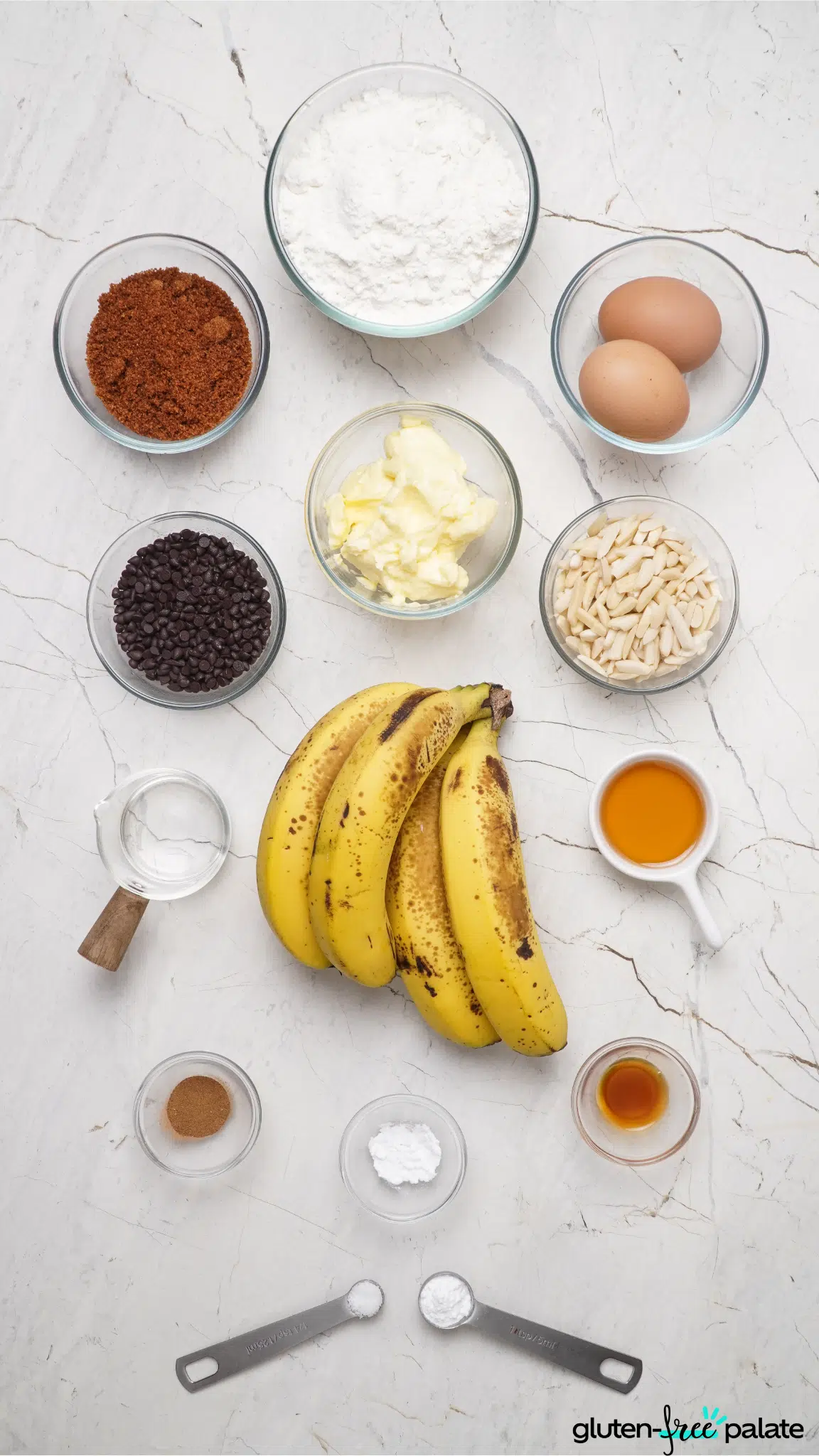 gluten-free banana muffins ingredients
