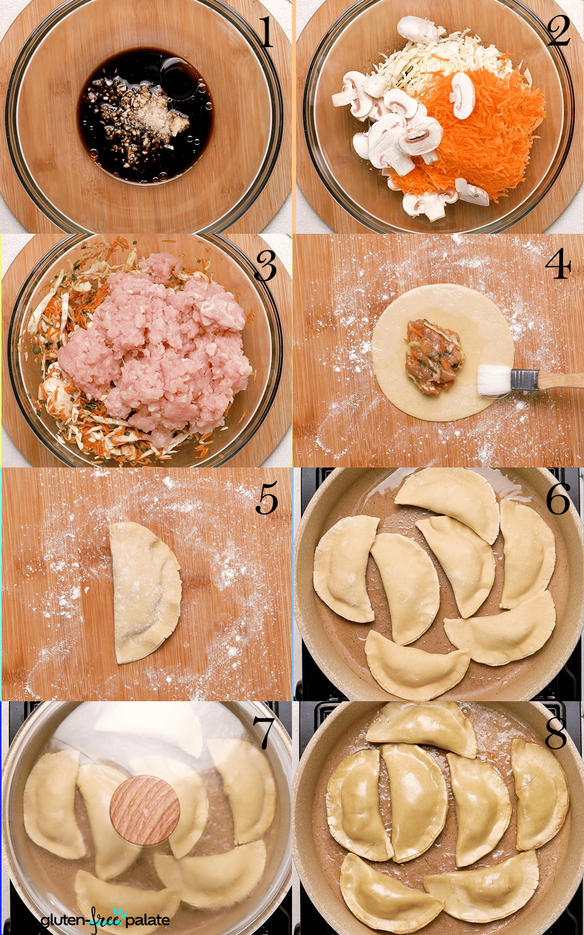 gluten-free potstickers step by step