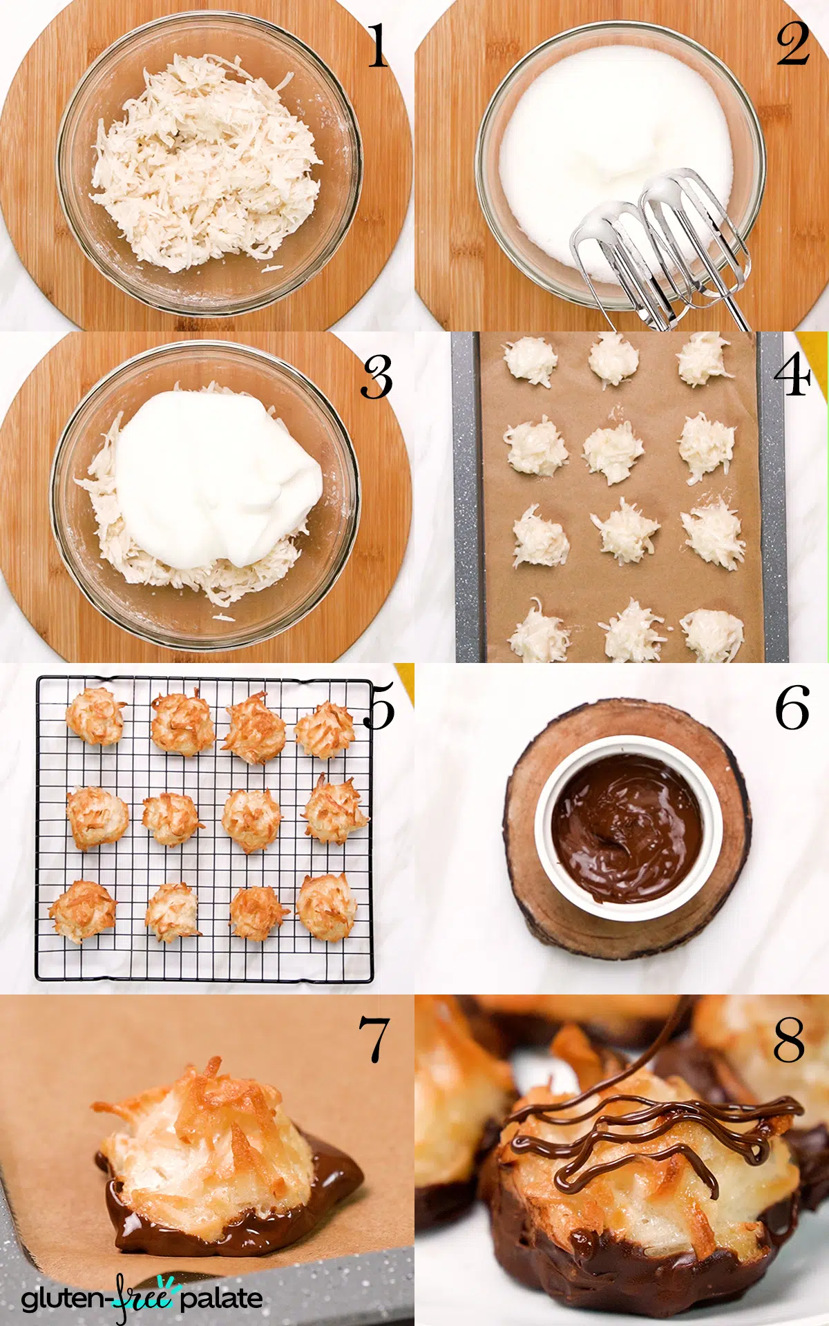 Gluten-free coconut macaroons step by step