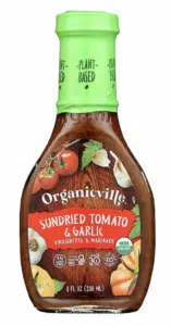 sundried tomato garlic organicville salad dressing bottle