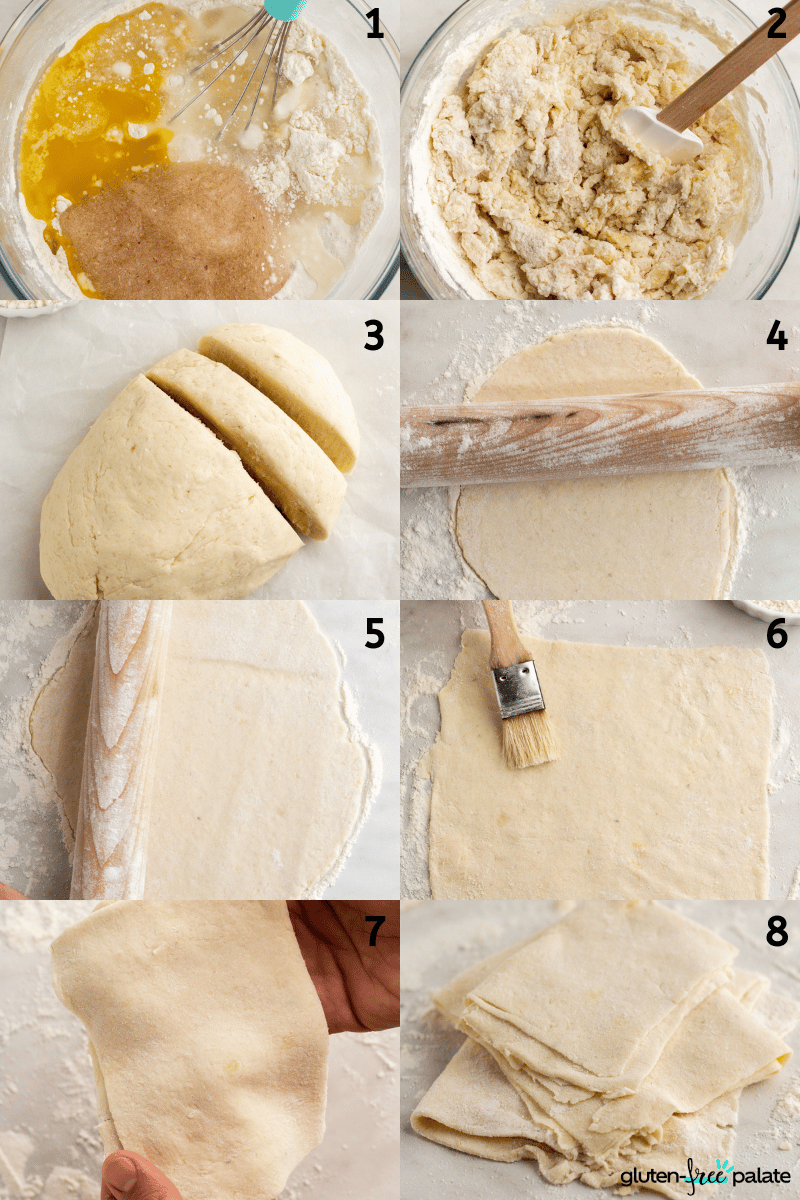 Gluten-Free Phyllo Dough Step by step