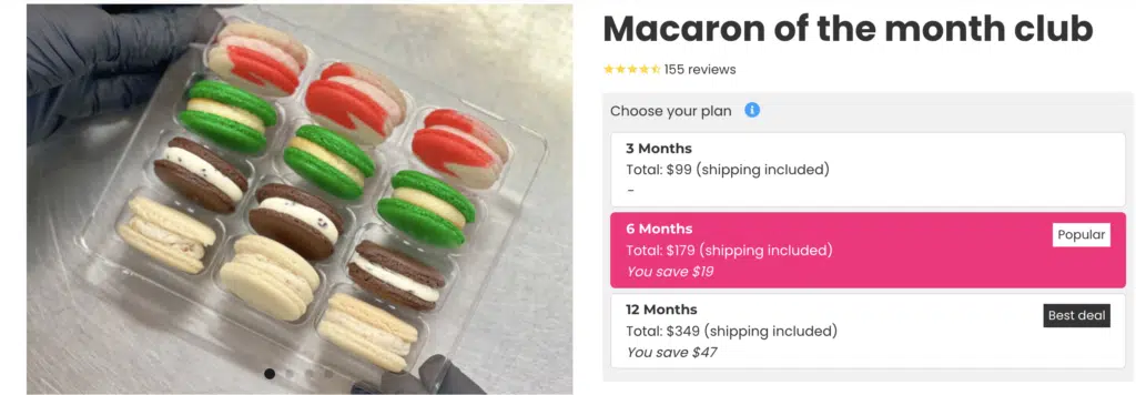 Macaron of the month club