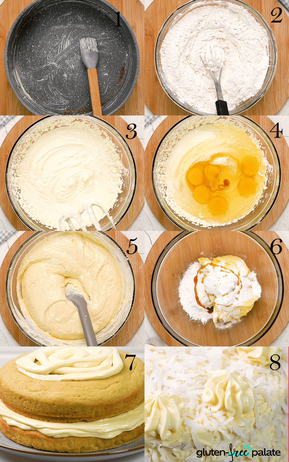 gluten-free coconut cake step by step
