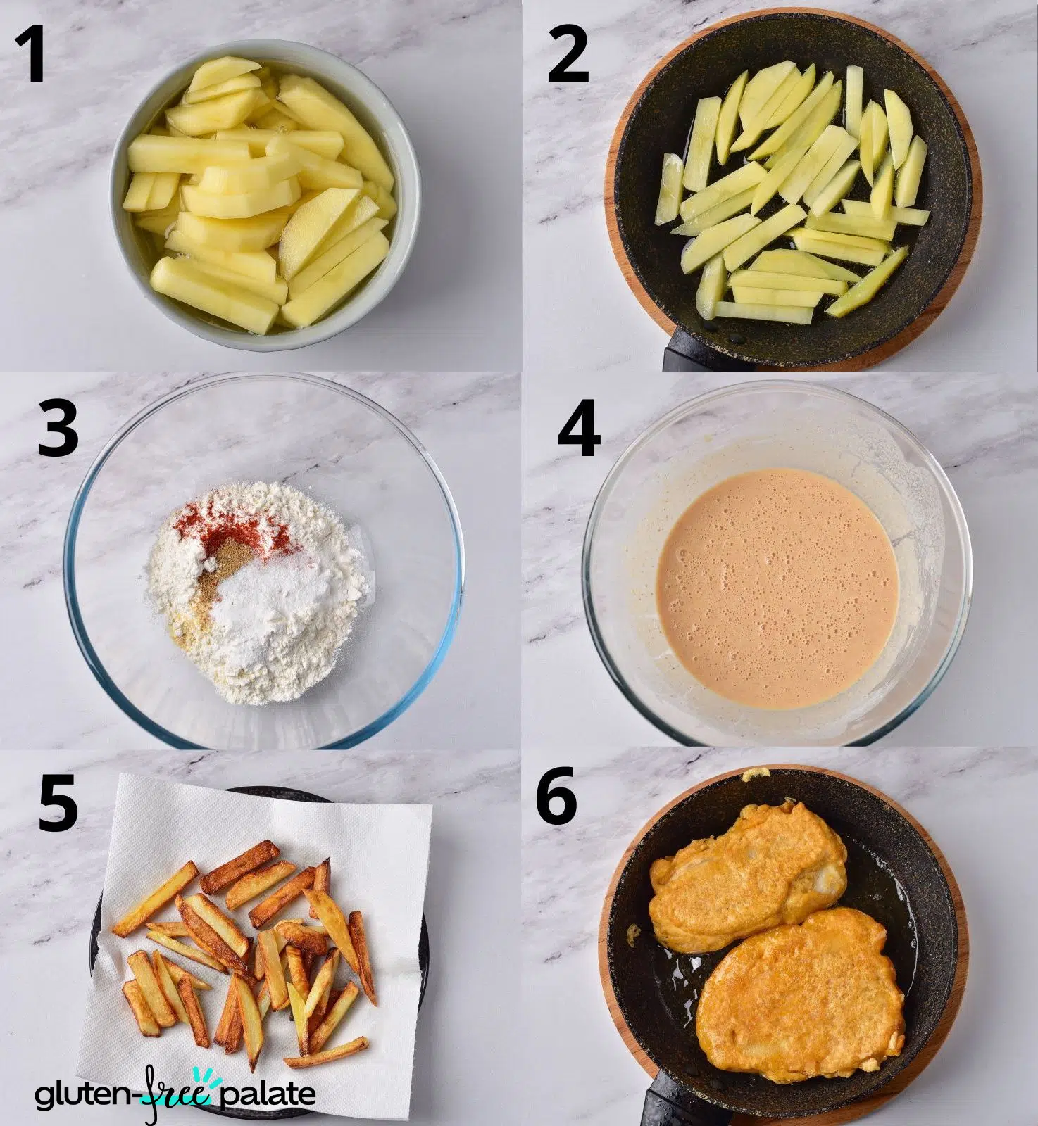 gluten-free fish and chips step by step
