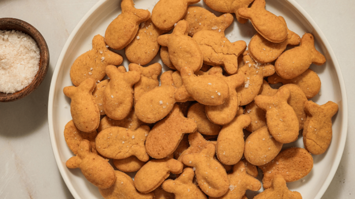 Bowl of gluten-free goldfish
