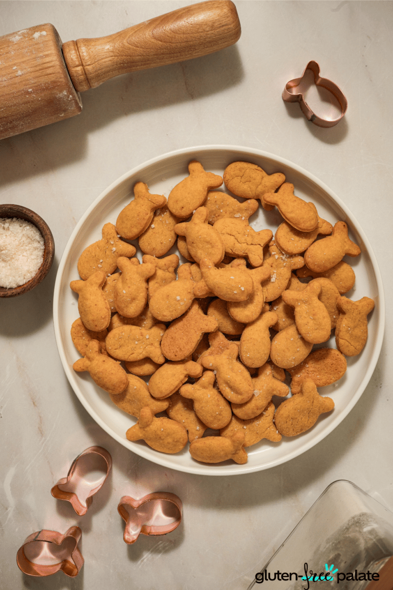 Bowl of gluten-free goldfish