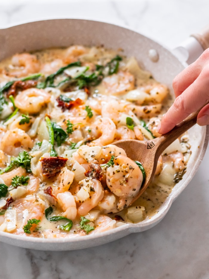 Gluten-free tuscan shrimp