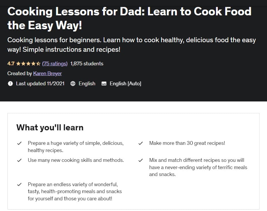Best Cooking Lessons for Dad - Best Healthy Cooking Classes