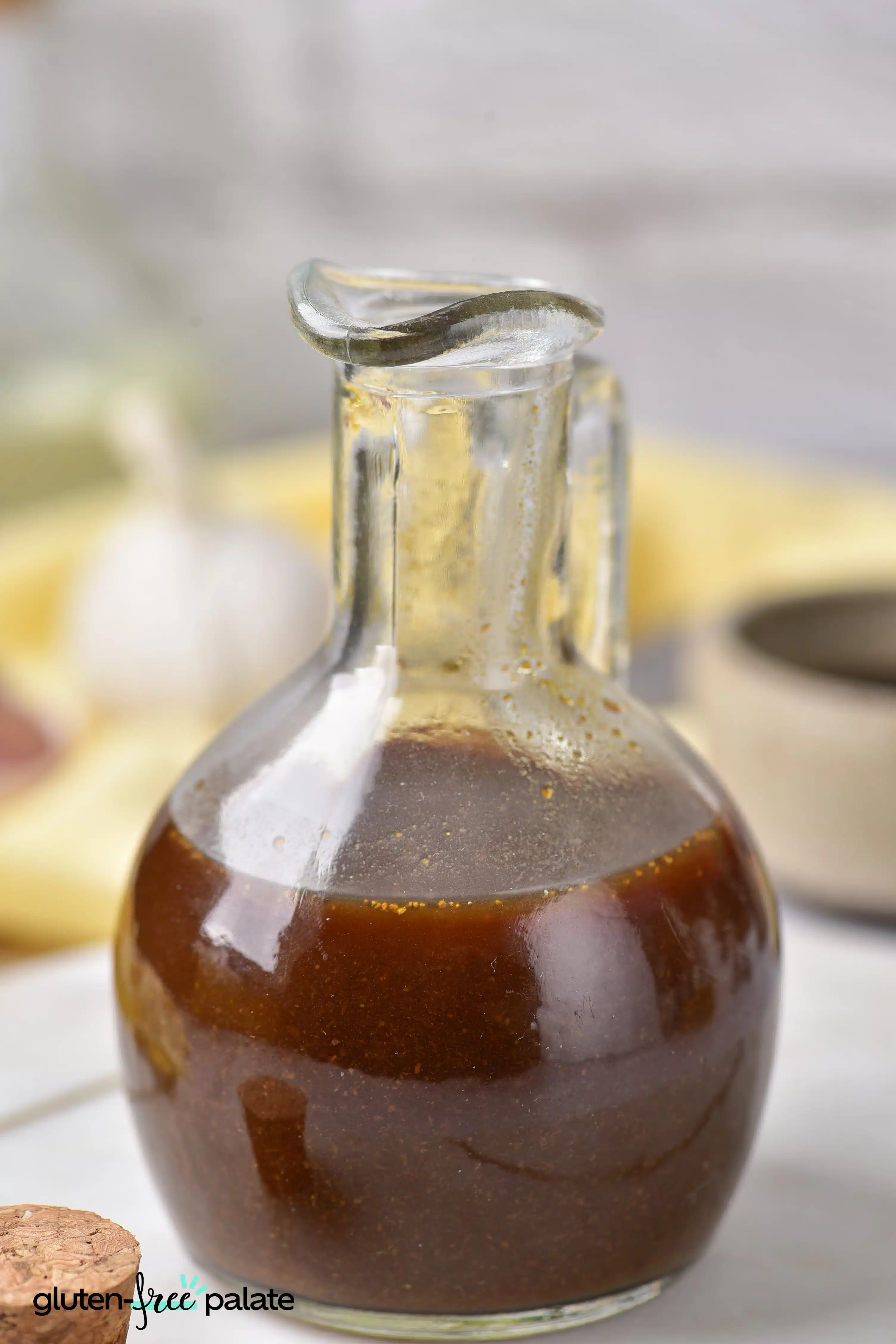 gluten-free Worcestershire Sauce in a glass jar.