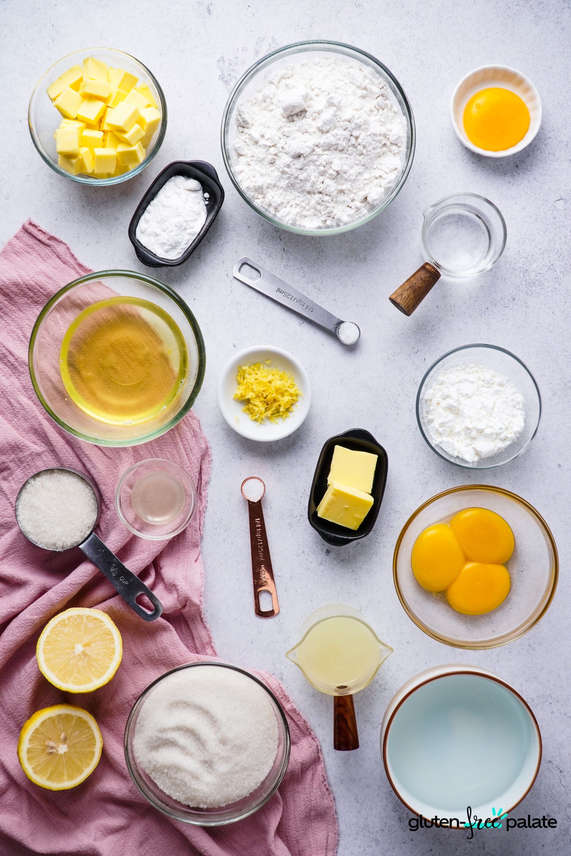Gluten-free lemon meringue pie ingredients