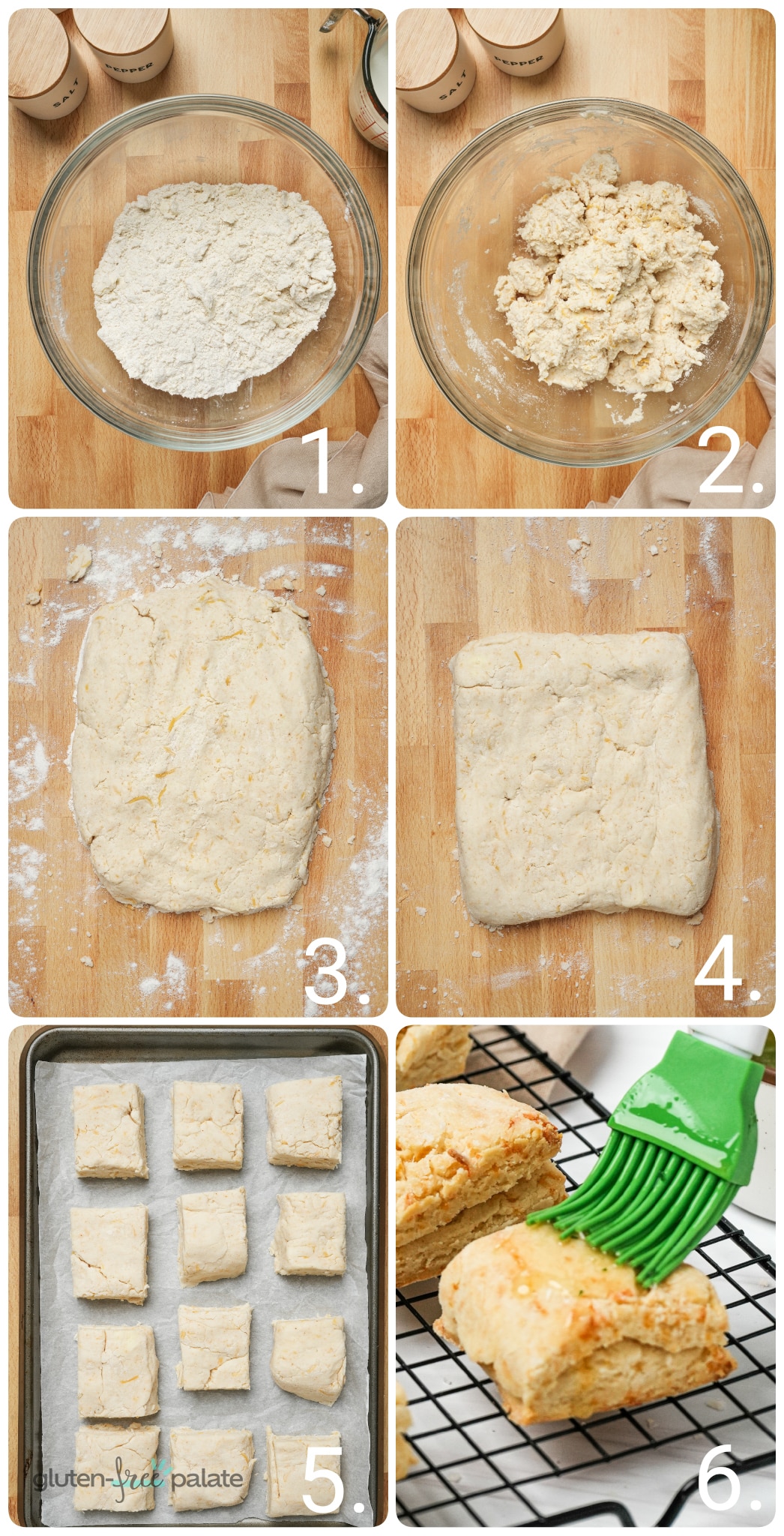 Gluten-Free Cheddar Biscuits step by step.
