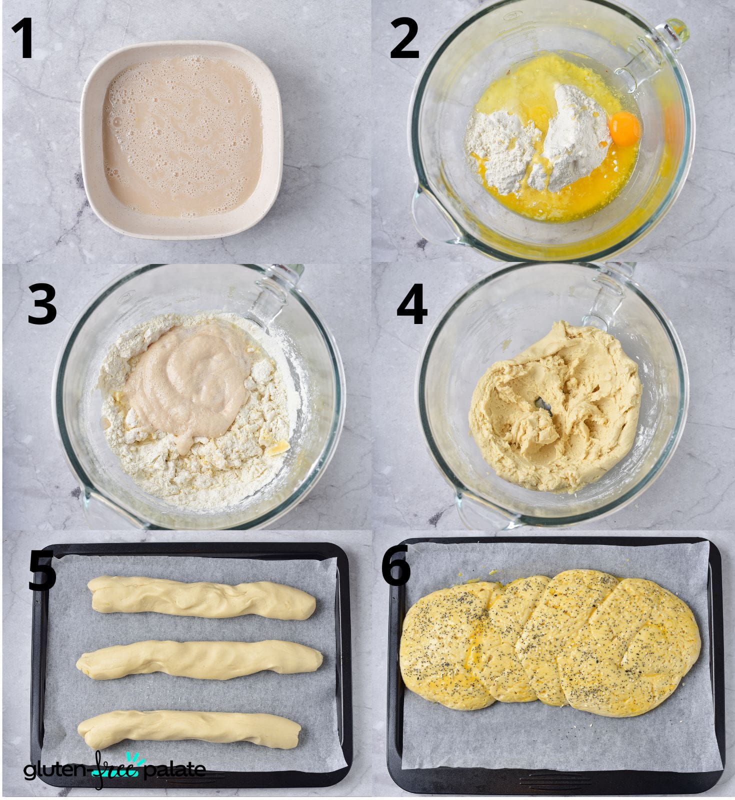 Gluten-Free Challah bread step by step.