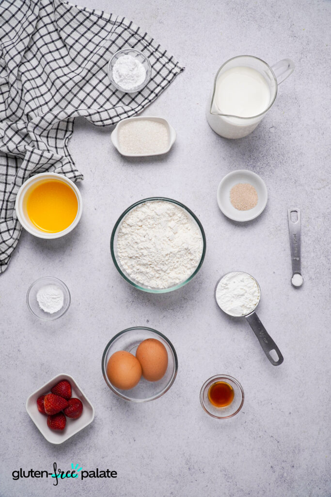 Gluten-free Belgian waffle ingredients.